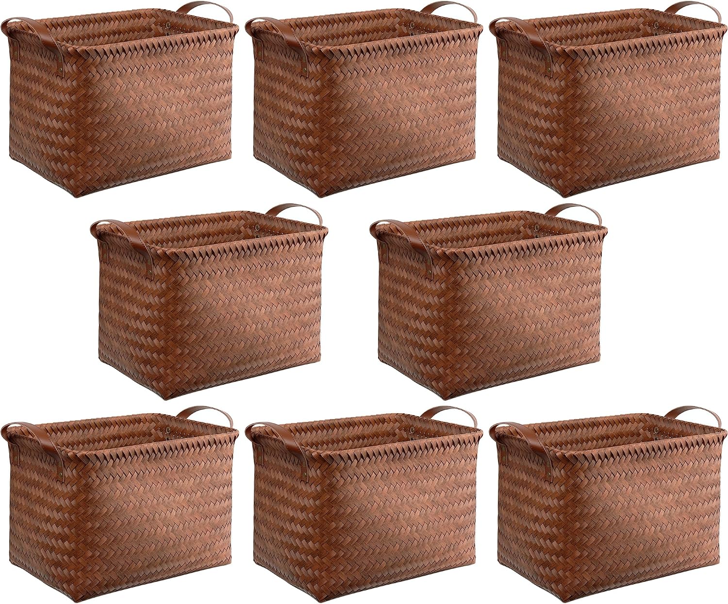 Large Handwoven Laundry Baskets - Set of 4
