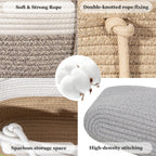 Three-Tier Wall-Mounted Woven Basket
