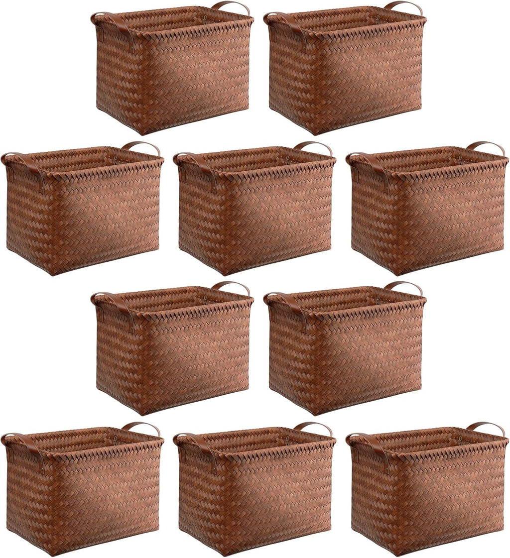 Large Handwoven Laundry Baskets - Set of 4