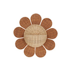 Natural Rattan Flower Wall Basket – Handwoven Hanging Storage Organizer for Bedroom, Nursery & Entryway-cc-091705