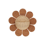 Natural Rattan Flower Wall Basket – Handwoven Hanging Storage Organizer for Bedroom, Nursery & Entryway-cc-091705
