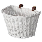 Hand-woven rattan front bicycle basket-sturdy and attractive