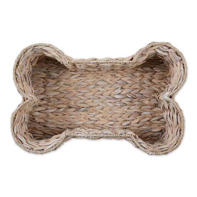 Cesta de almacenamiento decorativa tejida de algas marinas en forma de hueso Main Image