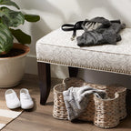 Cesta de almacenamiento decorativa tejida de algas marinas en forma de hueso