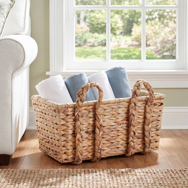 Cesta Garfield de mimbre hecha a mano, elegante y pr�ctica Hover Image