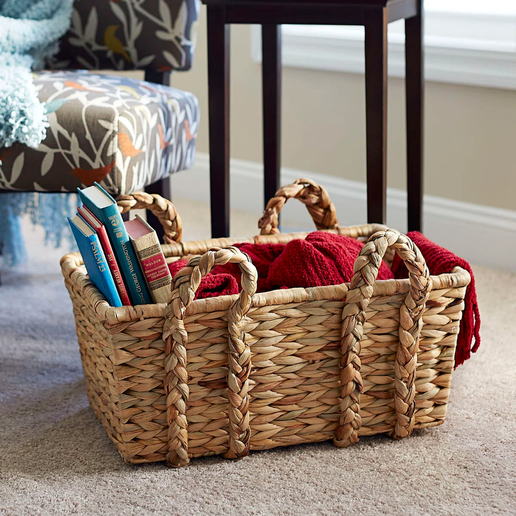 Cesta Garfield de mimbre hecha a mano, elegante y pr�ctica