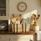 Cesta Garfield de mimbre hecha a mano, elegante y pr�ctica