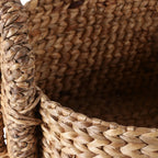 Cesta decorativa tejida ovalada con asas - Almacenamiento dom�stico multiusos y