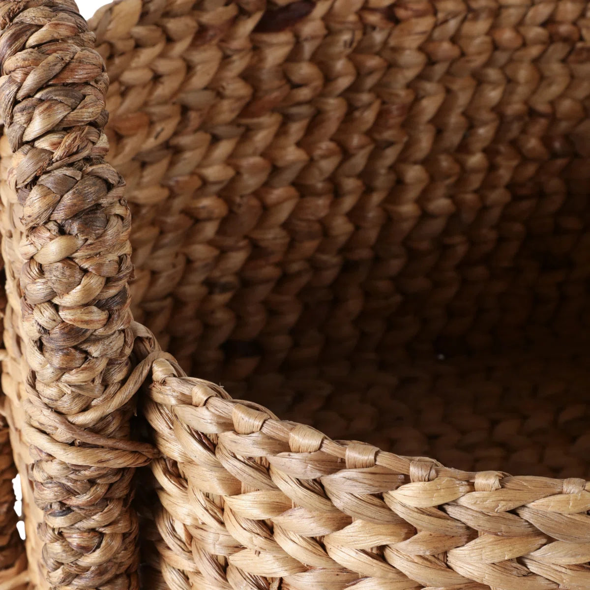 Cesta decorativa tejida ovalada con asas - Almacenamiento dom�stico multiusos y