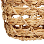Handcrafted brown seagrass storage basket with handles - 3-piece set