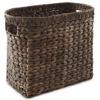 Hand-woven natural magazine basket