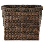 Hand-woven natural magazine basket