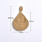 Handwoven Hanging Wall Basket – Boho Woven Planter & Decorative Storage Basket for Flowers, Plants and Home Decor-cc-091806