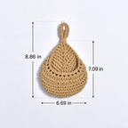 Handwoven Hanging Wall Basket – Boho Woven Planter & Decorative Storage Basket for Flowers, Plants and Home Decor-cc-091806