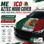 Mexican Flag Aztec Hood Cover