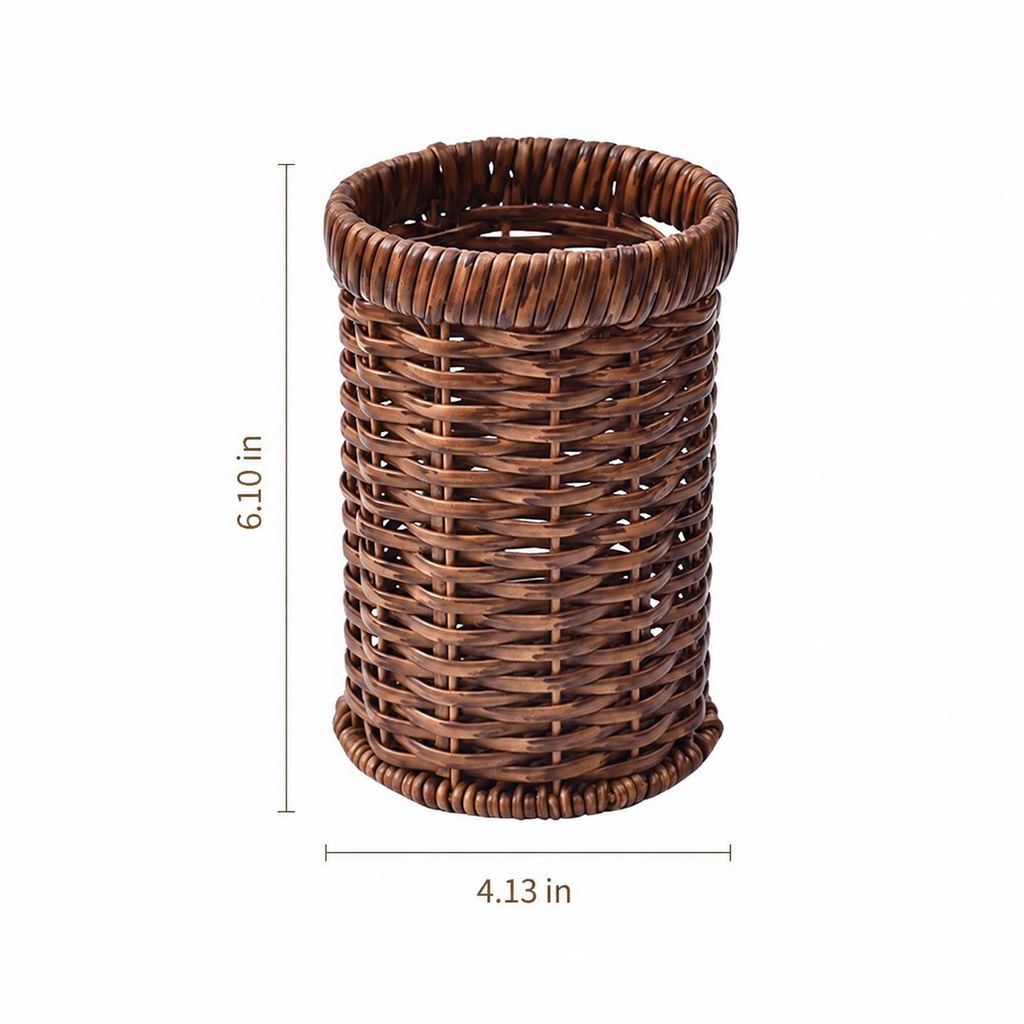 Woven Utensil Holder Basket – Kitchen Spoon, Chopstick & Cutlery Organizer-091603-cc