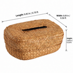 Woven Tissue Box Cover – Decorative Tissue Holder for Bathroom, Bedroom & Living Room-091604-cc