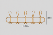Woven Wall Hook Rack – Decorative Entryway Coat Hanger for Hats, Bags, Towels & Clothes-091620-cc