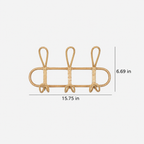 Woven Wall Hook Rack – Decorative Entryway Coat Hanger for Hats, Bags, Towels & Clothes-091620-cc