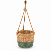 Woven Hanging Planter Basket with Rope – Boho Plant Holder for Indoor Plants, Flowers & Home Decor-cc-092406