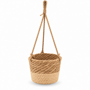 Woven Hanging Planter Basket with Rope – Boho Plant Holder for Indoor Plants, Flowers & Home Decor-cc-092406