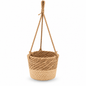 Woven Hanging Planter Basket with Rope – Boho Plant Holder for Indoor Plants, Flowers & Home Decor-cc-092406