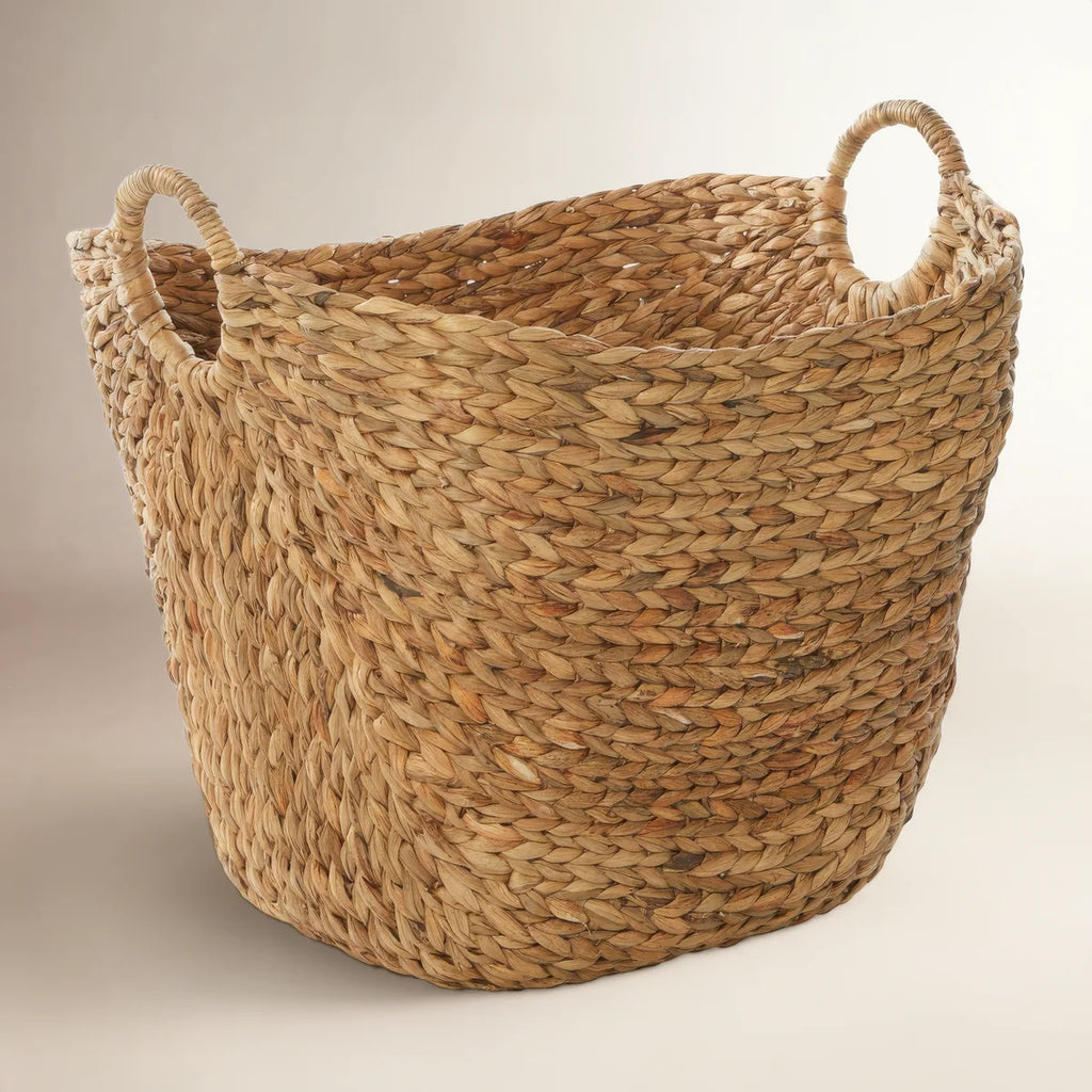 Seagrass Handmade Large Woven Brown Decorative and Functional Storage Basket