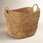 Seagrass Handmade Large Woven Brown Decorative and Functional Storage Basket