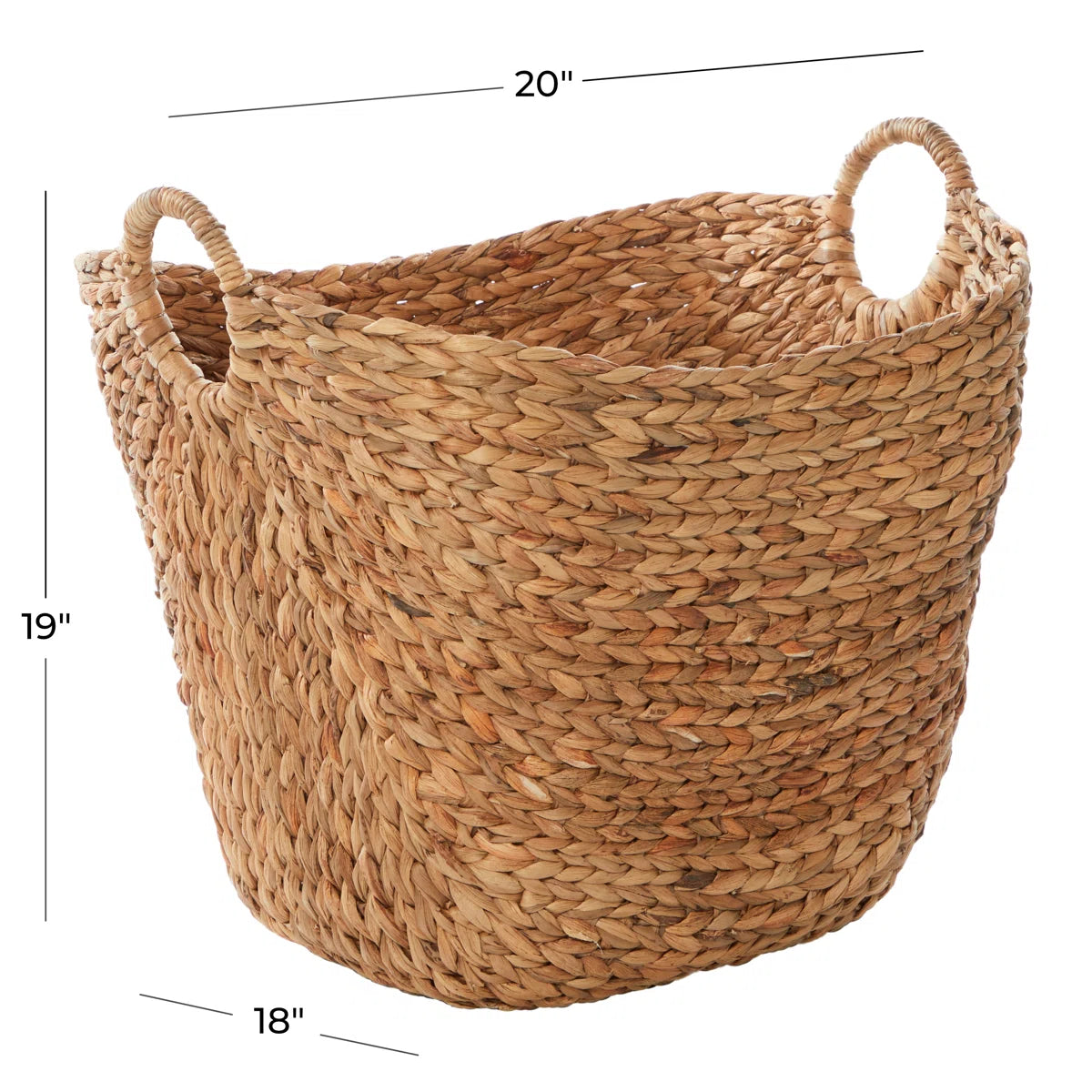 Seagrass Handmade Large Woven Brown Decorative and Functional Storage Basket