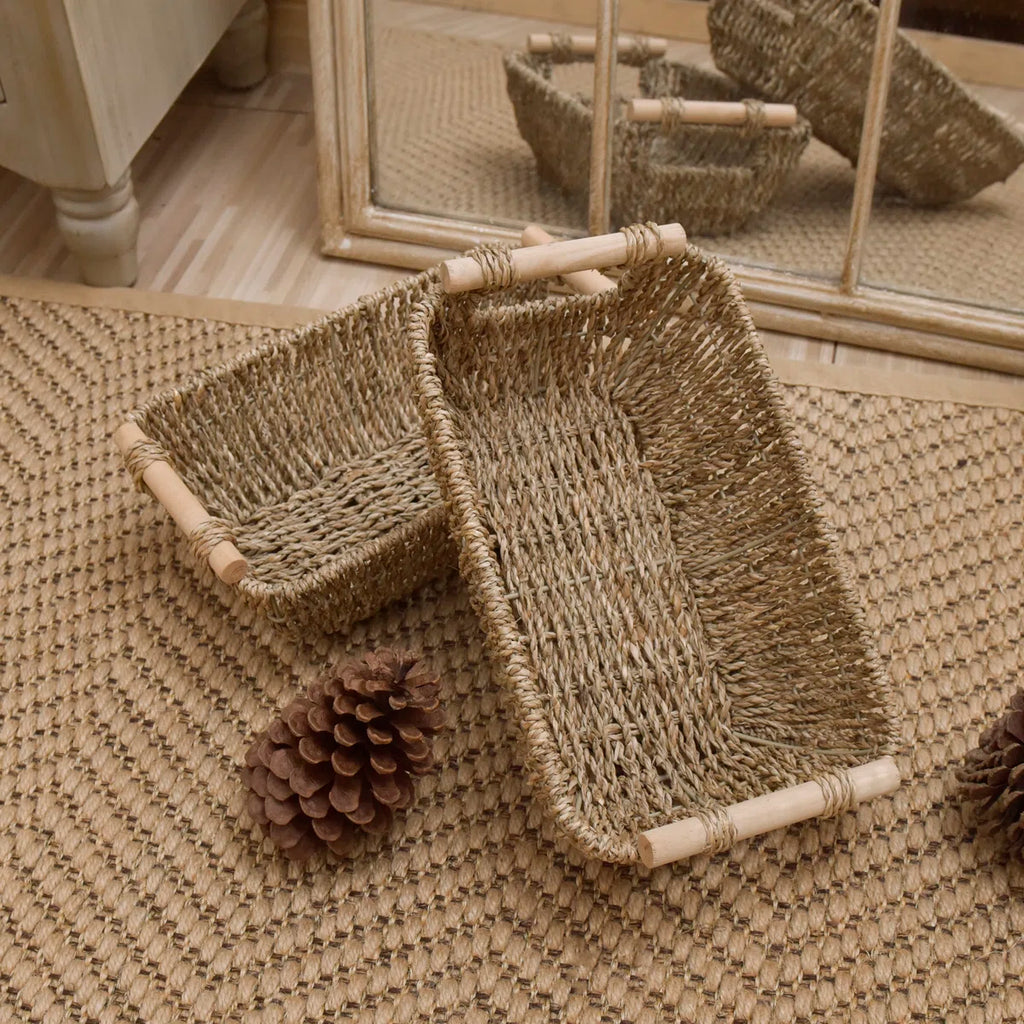 Handwoven Wicker Basket Set (Set of 2)