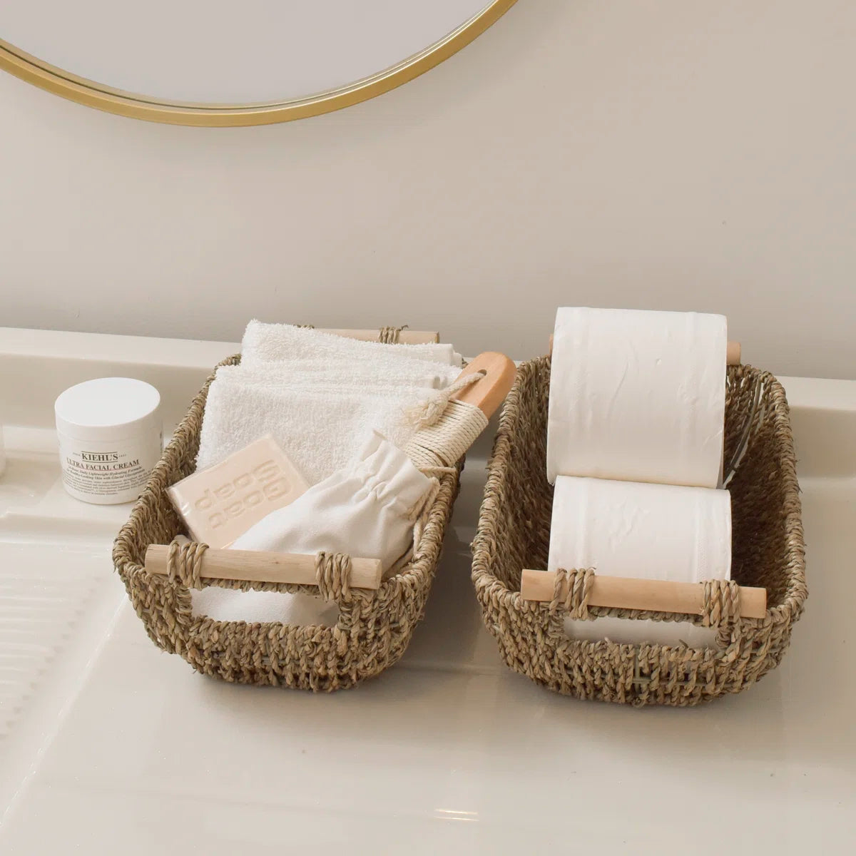 Handwoven Wicker Basket Set (Set of 2)