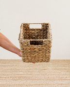 Natural Handwoven Water Hyacinth Storage Basket