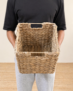 Natural Handwoven Water Hyacinth Storage Basket