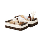 Small Water Hyacinth Baskets with Cotton Liner