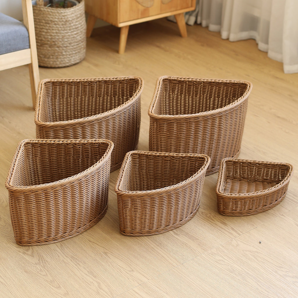Woven Open Front Storage Basket – Decorative Organizer Bin for Shelves, Closet, Bathroom, Bedroom & Living Room-cc-091713