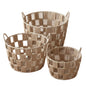 3-Piece Woven Storage Basket Set with Handles – Decorative Toy & Home Organizer Baskets-cc-091719