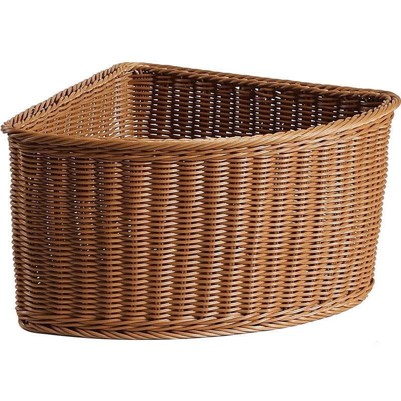 Woven Open Front Storage Basket – Decorative Organizer Bin for Shelves, Closet, Bathroom, Bedroom & Living Room-cc-091713