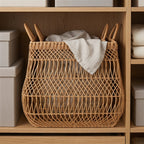 Large Woven Storage Basket with Handles, Decorative Laundry Hamper for Blankets, Toys & Bedroom Organization-cc-091813