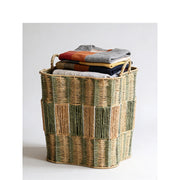 Woven Storage Basket with Handles – Large Decorative Laundry Hamper for Bedroom, Living Room & Home Organization-091625-cc