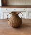 Woven Rattan Vase with Handles – Decorative Flower Basket for Farmhouse, Rustic & Boho Home Decor-091617-cc
