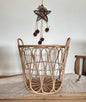 Woven Rattan Storage Basket with Handles – Large Laundry, Blanket & Toy Organizer-091601-cc