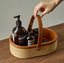 Woven Bathroom Storage Basket with Handle – Portable Toiletry & Vanity Organizer for Skincare, Cosmetics & Home-091619-cc