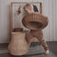 Rattan Mushroom Woven Storage Basket with Lid – Decorative Toy Organizer for Kids Room & Nursery-091609-cc