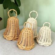 Natural Rattan Christmas Bell Ornament – Handwoven Hanging Holiday Decoration for Tree, Door & Home Decor-cc-091708