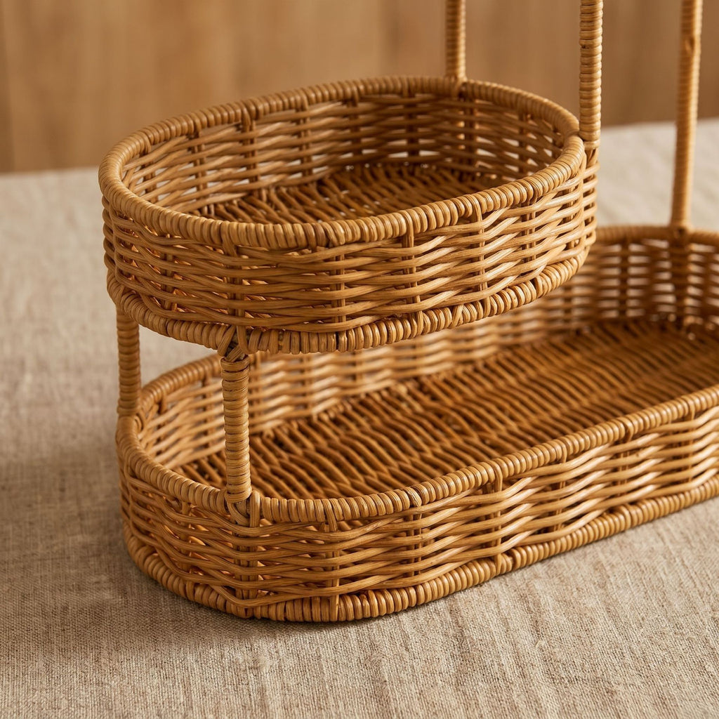 3-Tier Woven Storage Organizer – Countertop Basket Rack for Kitchen, Bathroom & Vanity-cc-091716