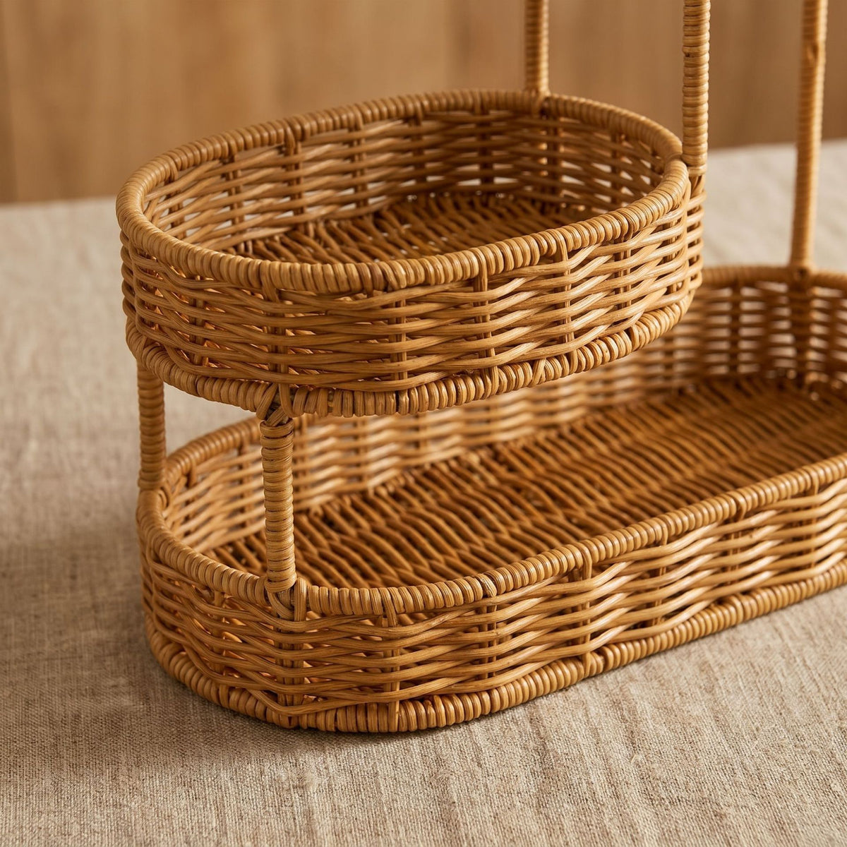 3-Tier Woven Storage Organizer – Countertop Basket Rack for Kitchen, Bathroom & Vanity-cc-091716