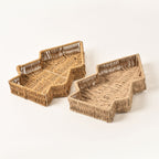 Christmas Tree Shaped Woven Storage Tray – Holiday Decorative Organizer Basket for Perfume, Cosmetics & Home Decor-cc-091805