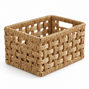 Rectangular Woven Storage Basket – Decorative Organizer Bin for Towels, Books, Shelves & Home Storage-cc-092003
