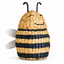 Handwoven Wicker Bee Storage Basket with Lid,Natural Decorative Basket for Nursery, Kids Room and Home Decor-cc-091808
