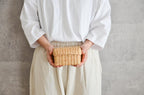 Square Woven Storage Basket with Lid for Home Organization Thai Water